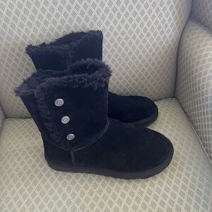 UGG Black Suede Women's Boots. Size 8